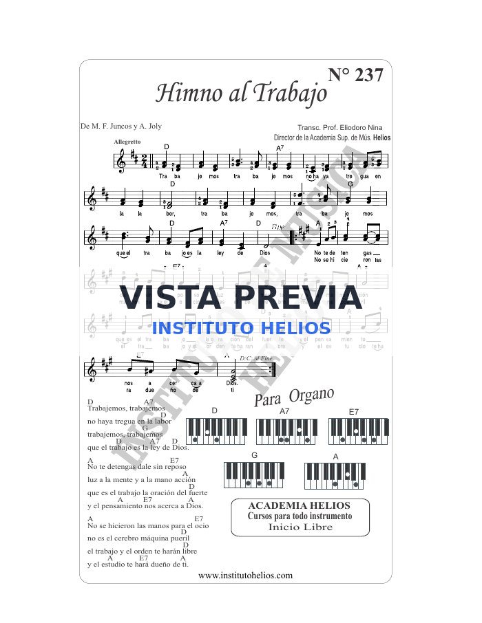 Vista previa de Himno al Trabajo